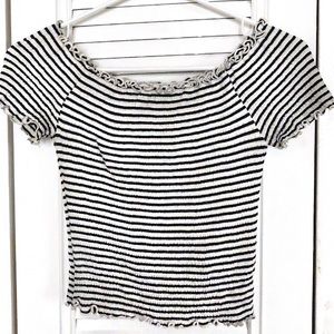 Black & White Striped Top